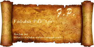 Faluba Péter névjegykártya